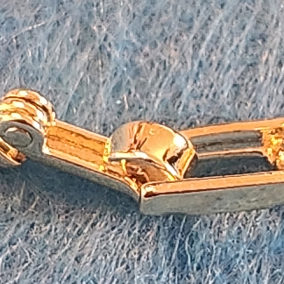 Gold Plated Blue CZ Necklace - Picture 5 of 5